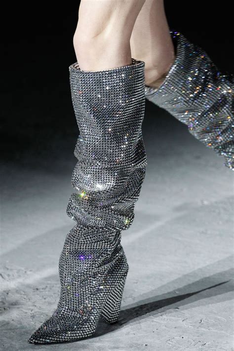 sparkly ysl boots|YSL high boots.